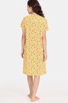 Rosaline Mystic Town Knit Cotton Knee Length Nightdress - Samoan Sun — thumbnail 3